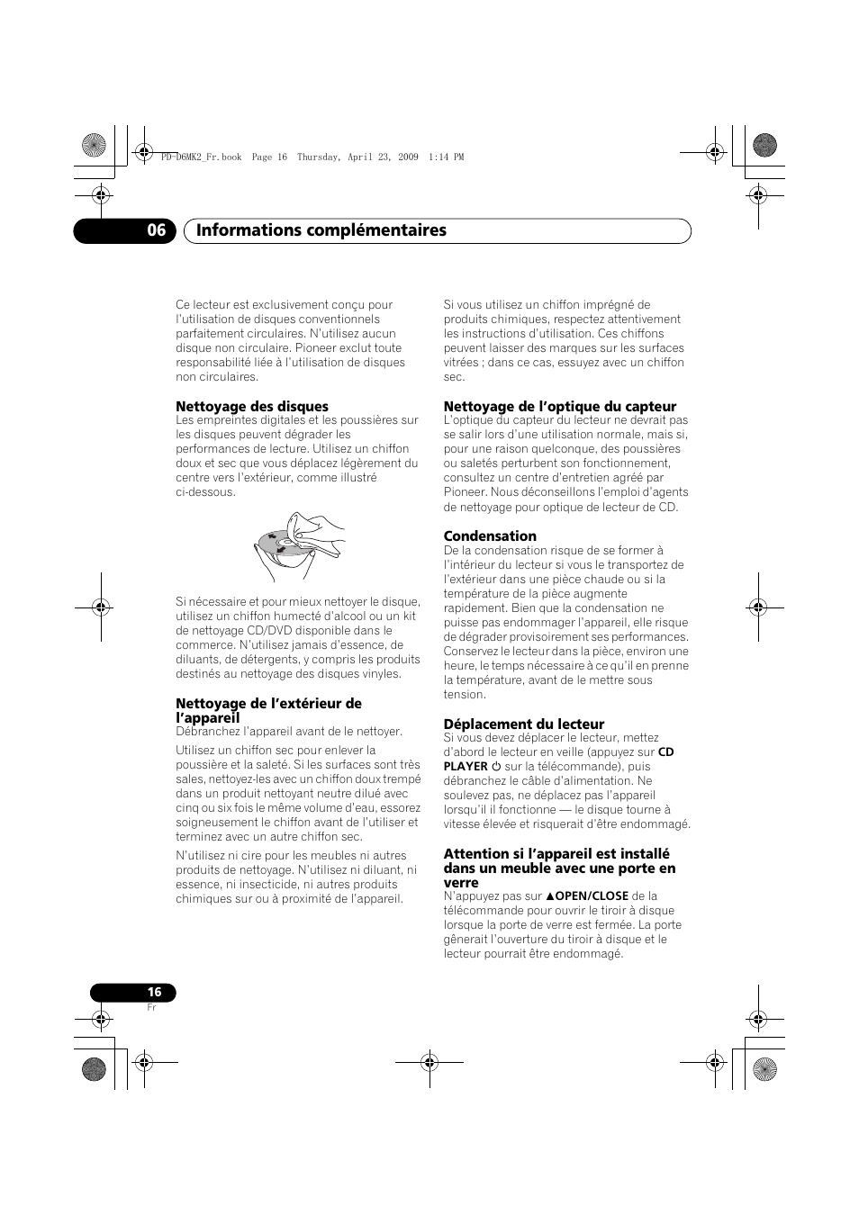 Informations complémentaires 06 | Pioneer PD-D6MK2-K User Manual | Page 34 / 128