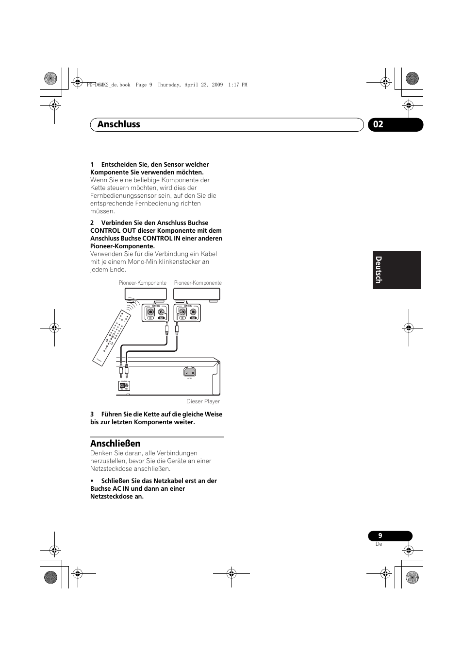 Anschließen, Anschluss 02 | Pioneer PD-D6MK2-K User Manual | Page 45 / 128