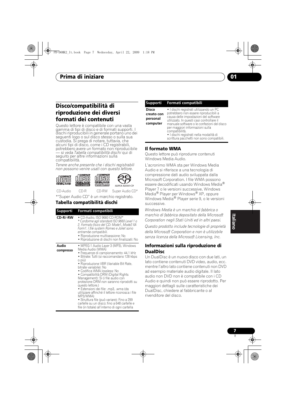 Prima di iniziare 01 | Pioneer PD-D6MK2-K User Manual | Page 79 / 128