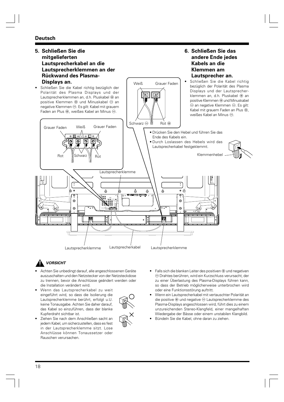 Deutsch | Pioneer PDP-S41 User Manual | Page 18 / 39