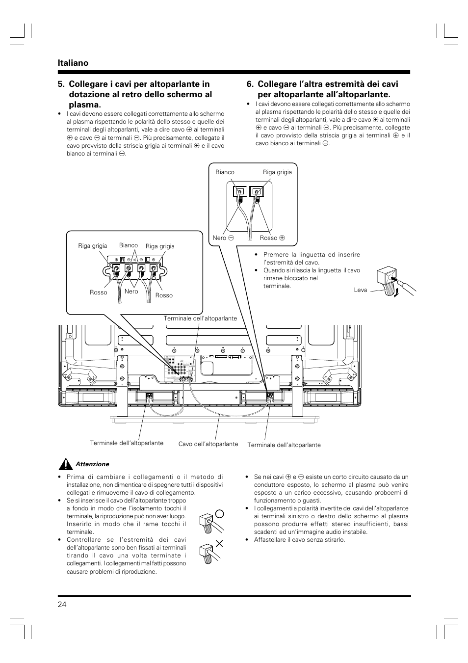 Italiano | Pioneer PDP-S41 User Manual | Page 24 / 39