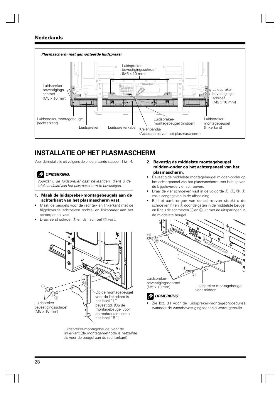 Installatie op het plasmascherm, Nederlands | Pioneer PDP-S41 User Manual | Page 28 / 39