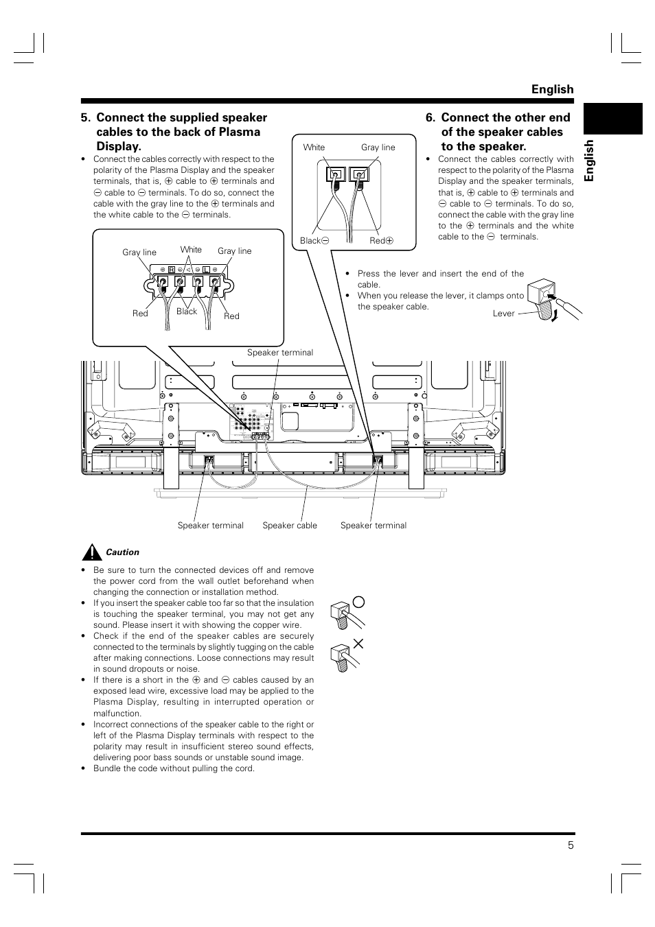 English | Pioneer PDP-S41 User Manual | Page 5 / 39