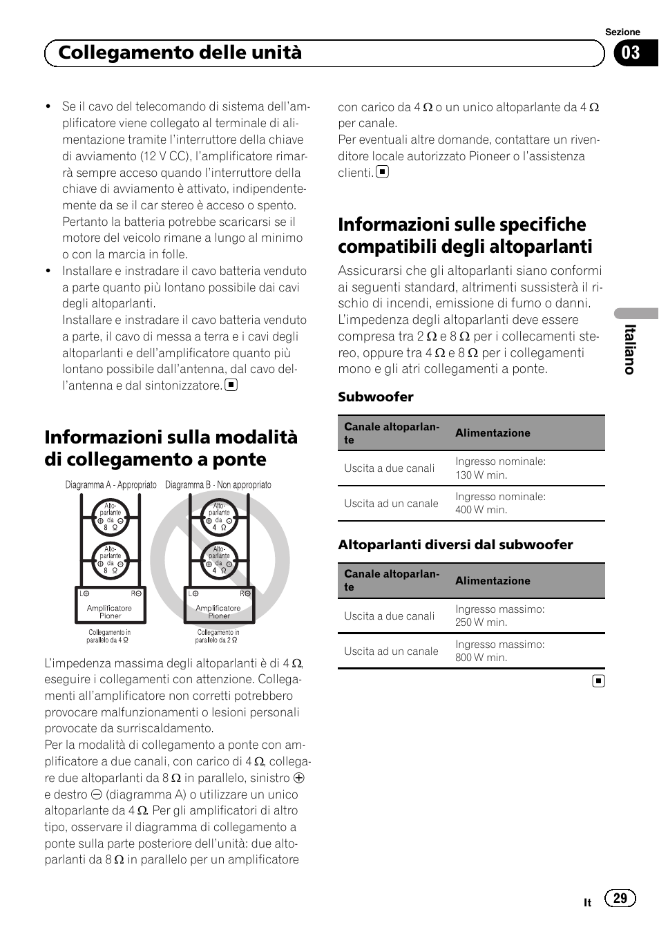 03 collegamento delle unità | Pioneer GM-5500T User Manual | Page 29 / 84