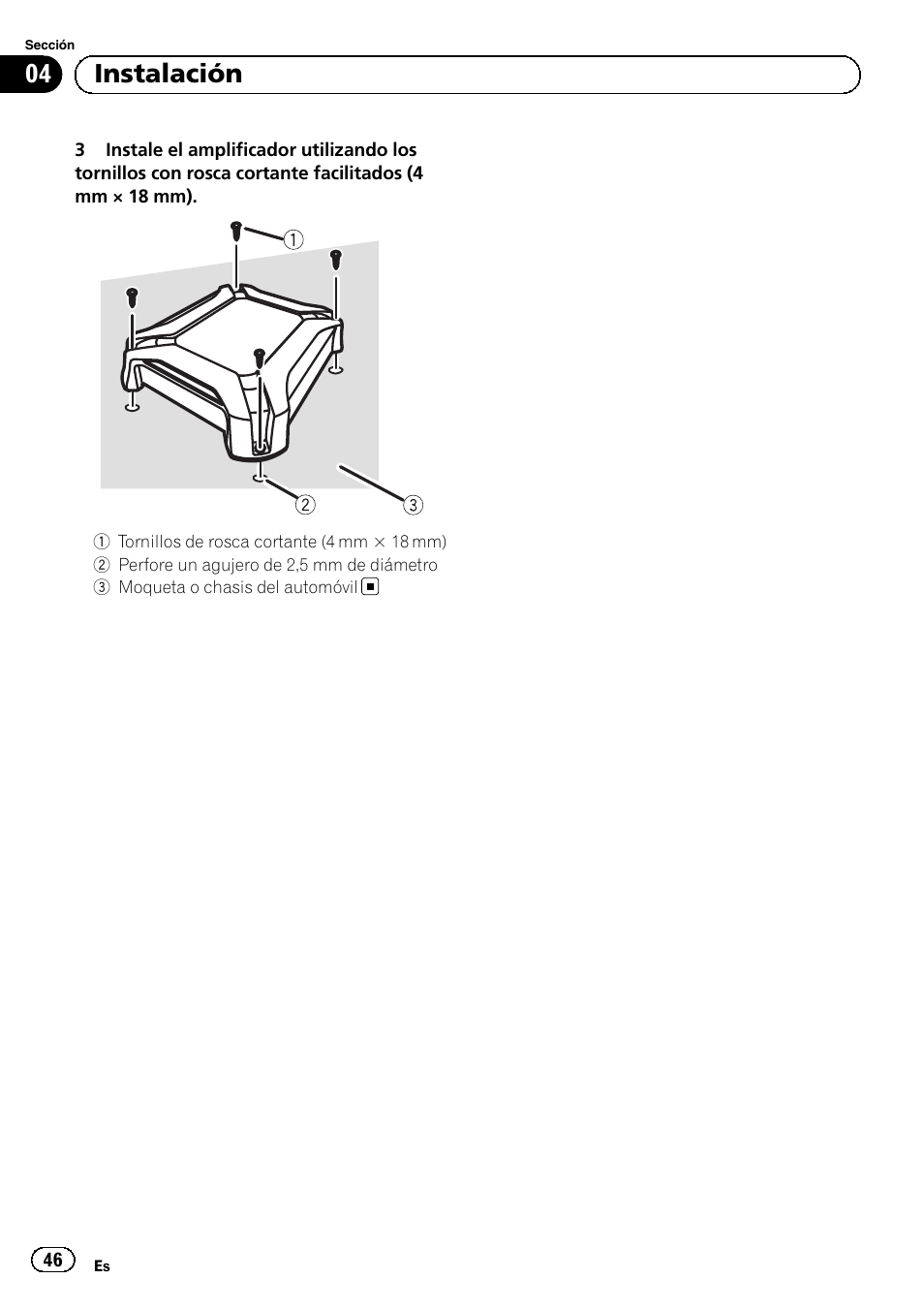 04 instalación | Pioneer GM-5500T User Manual | Page 46 / 84