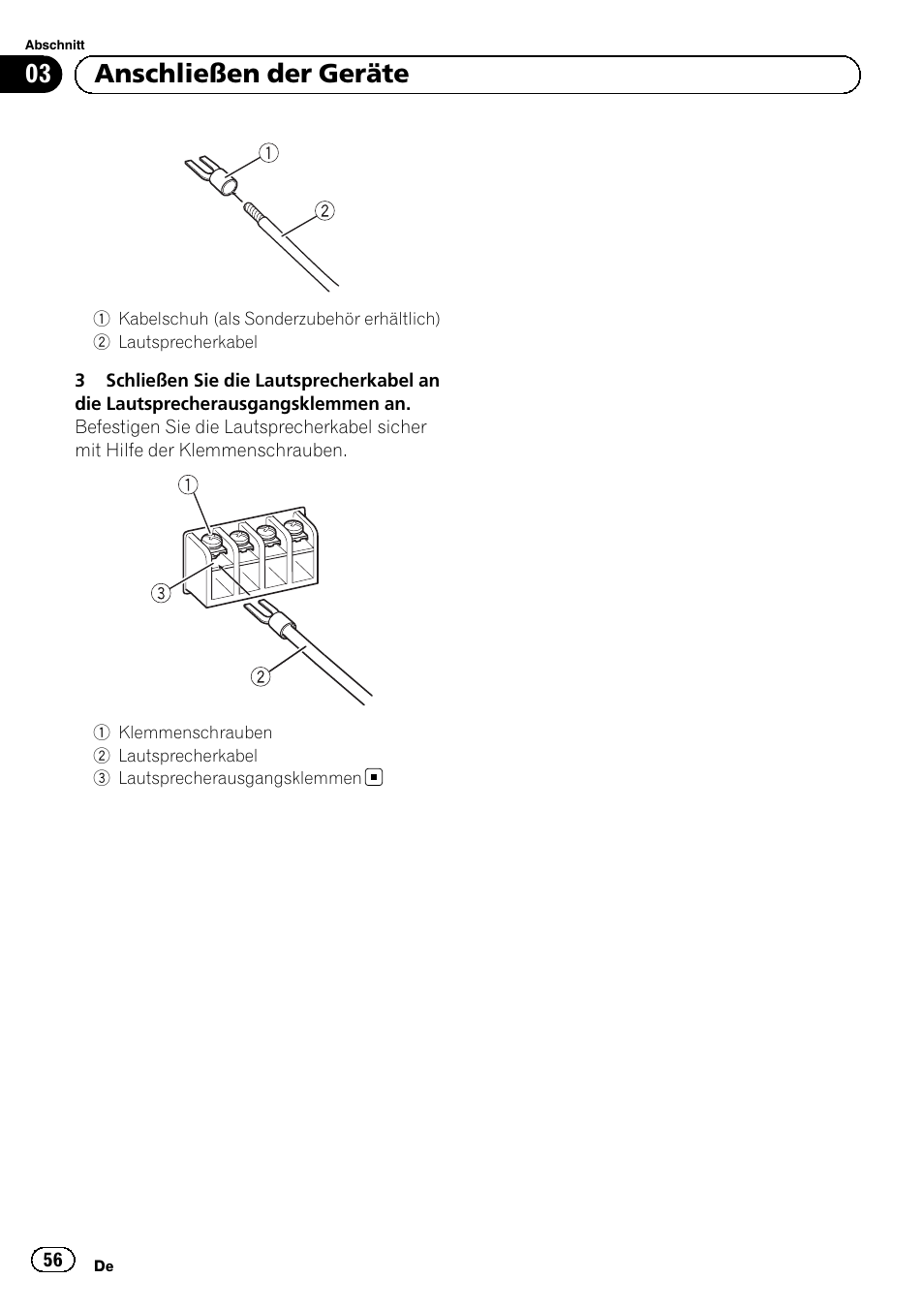 03 anschließen der geräte | Pioneer GM-5500T User Manual | Page 56 / 84