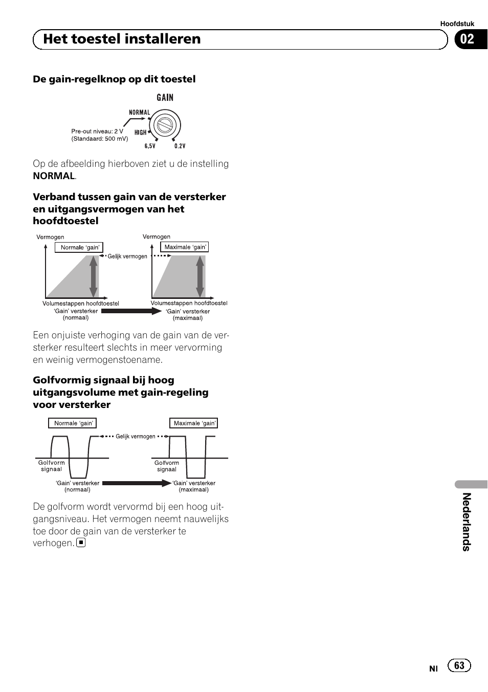 02 het toestel installeren | Pioneer GM-5500T User Manual | Page 63 / 84