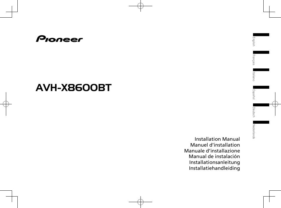 Pioneer AVH-X8600BT User Manual | 64 pages