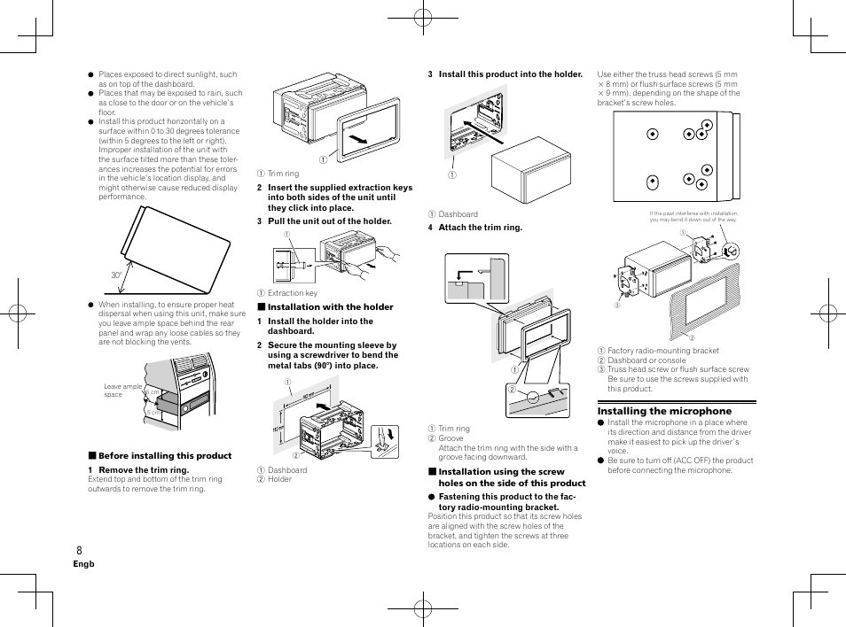 Pioneer AVH-X8600BT User Manual | Page 8 / 64