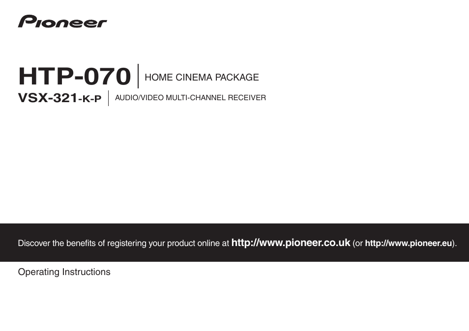 Pioneer HTP-070 User Manual | 31 pages