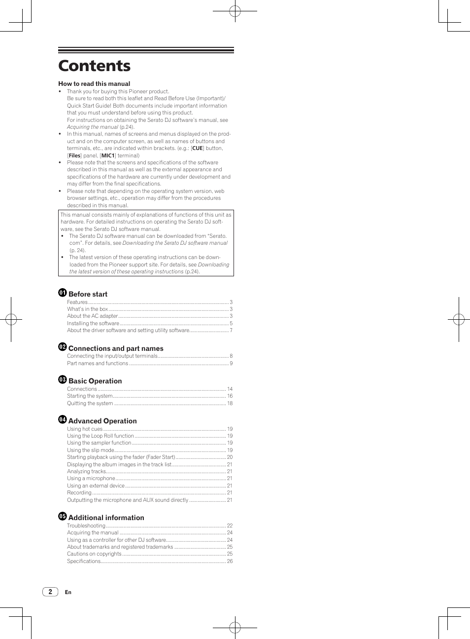Pioneer DDJ-S1 User Manual | Page 2 / 26
