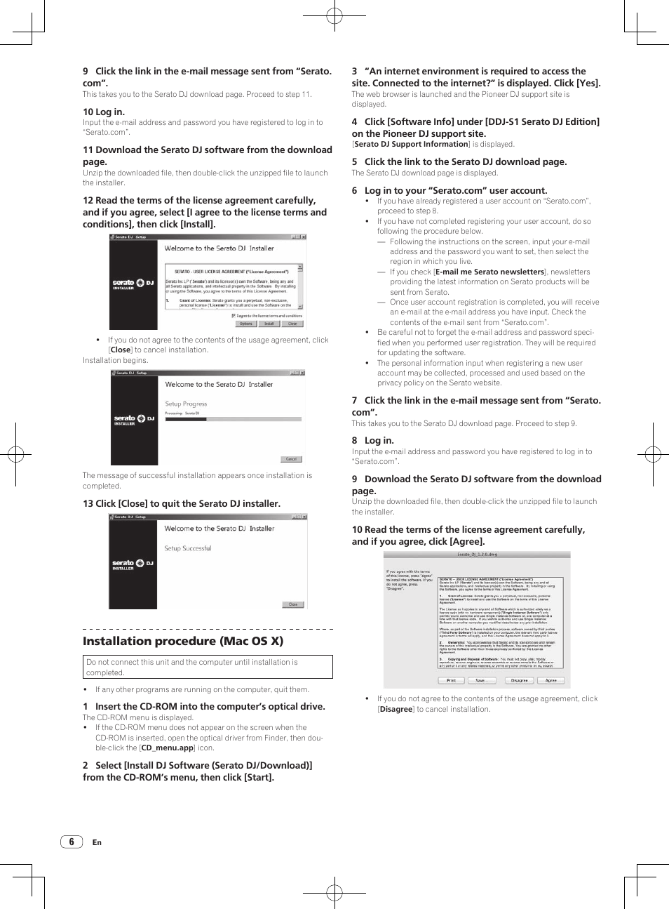 Installation procedure (mac os x) | Pioneer DDJ-S1 User Manual | Page 6 / 26