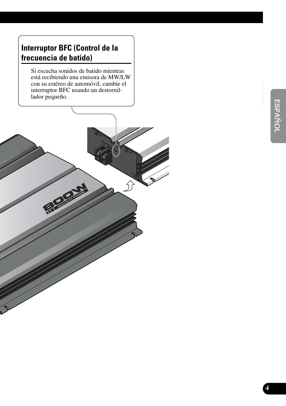 Interruptor bfc, Control de la frecuencia de batido) | Pioneer GM-7100M User Manual | Page 17 / 73