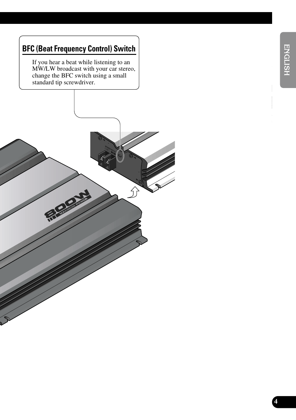 Bfc (beat frequency control) switch | Pioneer GM-7100M User Manual | Page 5 / 73