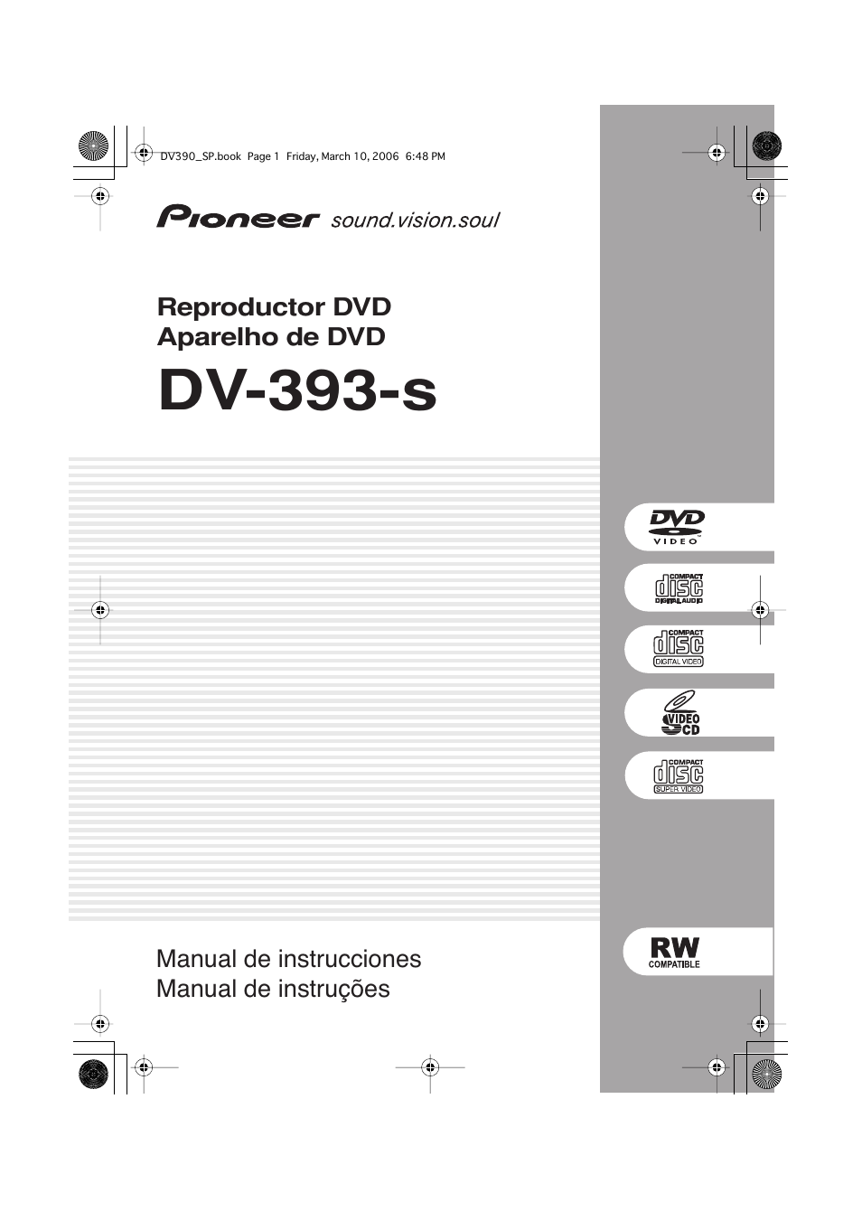 Pioneer DV-393-S User Manual | 87 pages