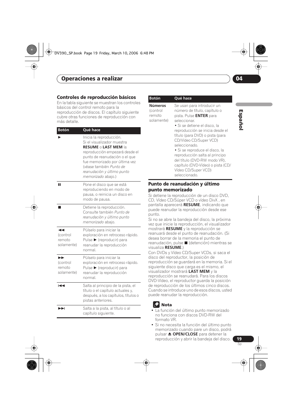 Operaciones a realizar 04 | Pioneer DV-393-S User Manual | Page 19 / 87
