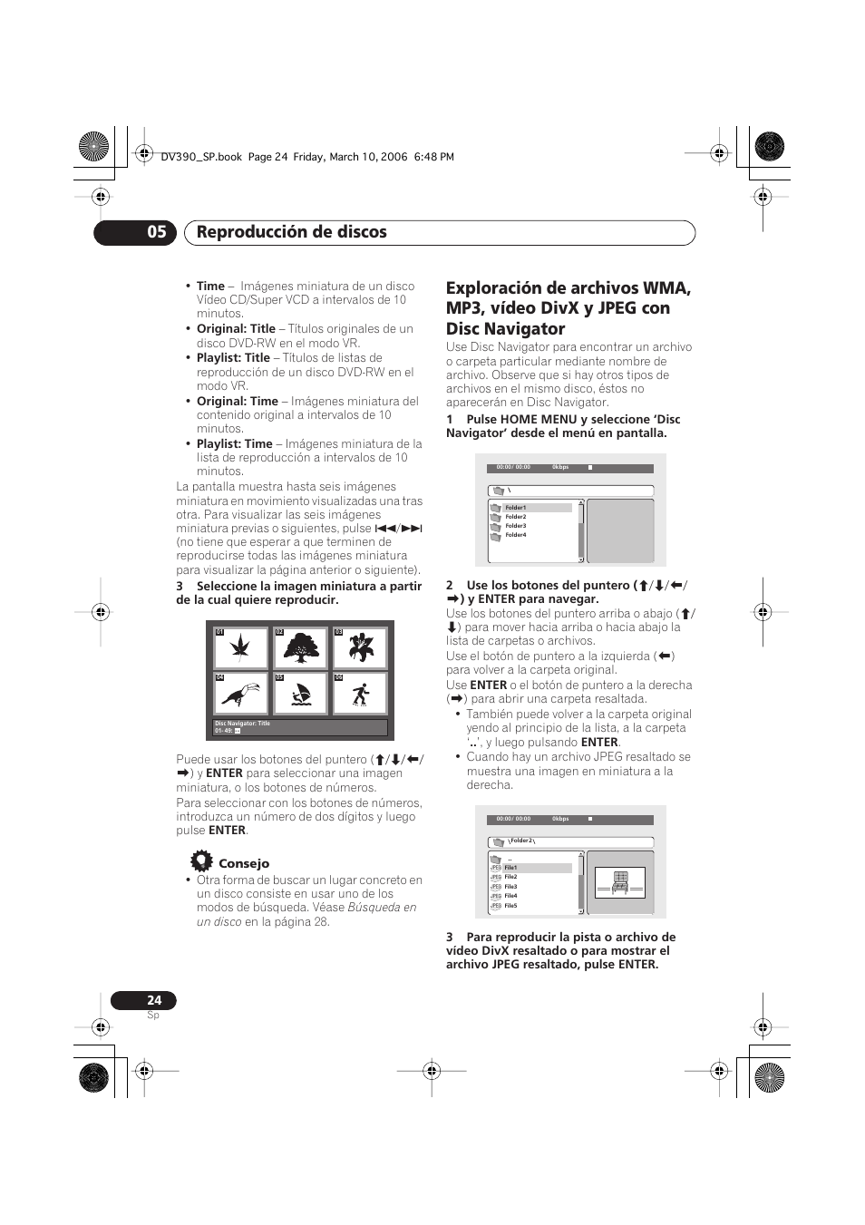 Reproducción de discos 05 | Pioneer DV-393-S User Manual | Page 24 / 87