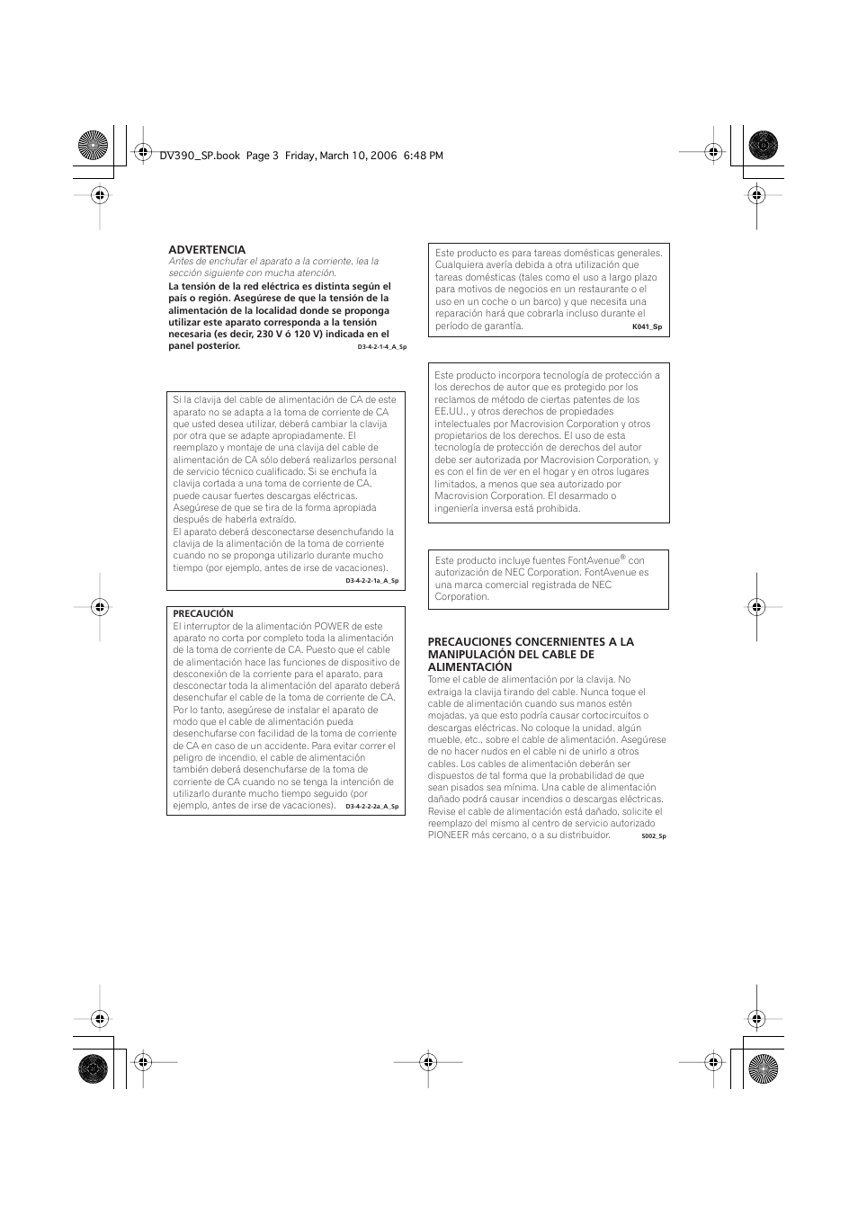 Pioneer DV-393-S User Manual | Page 3 / 87