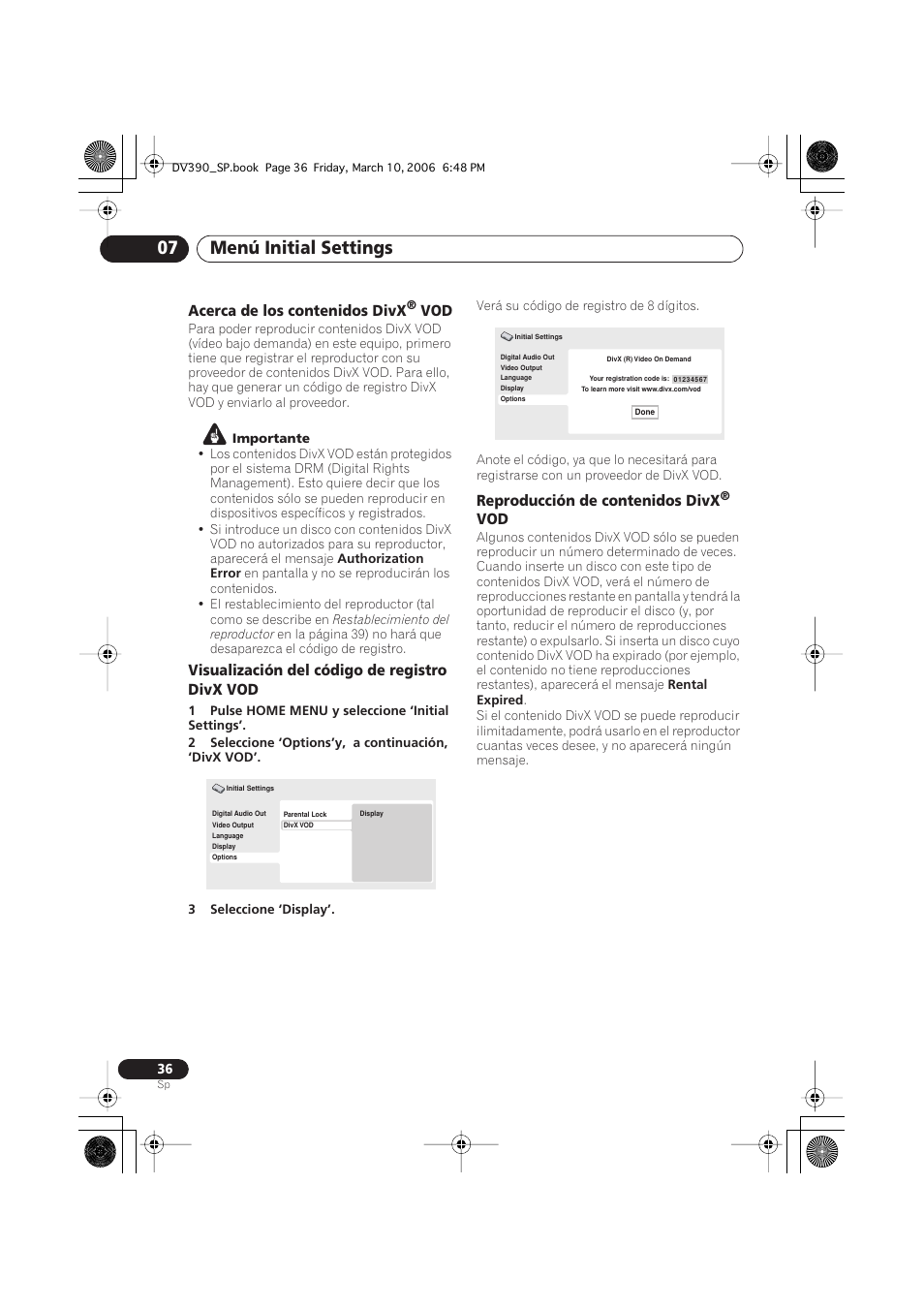Pioneer DV-393-S User Manual | Page 36 / 87