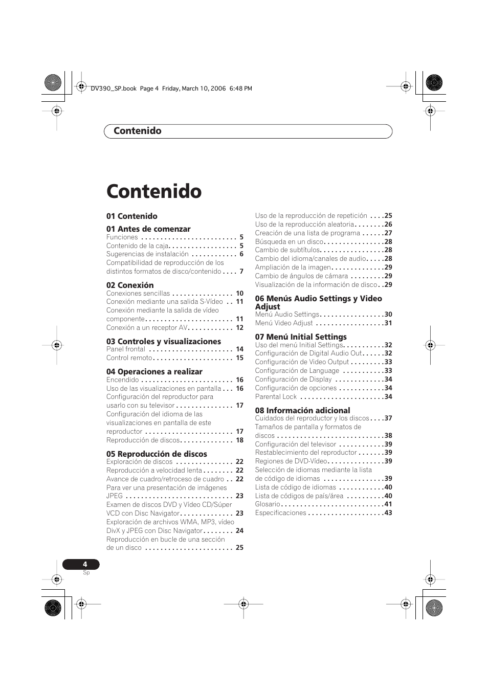 Pioneer DV-393-S User Manual | Page 4 / 87