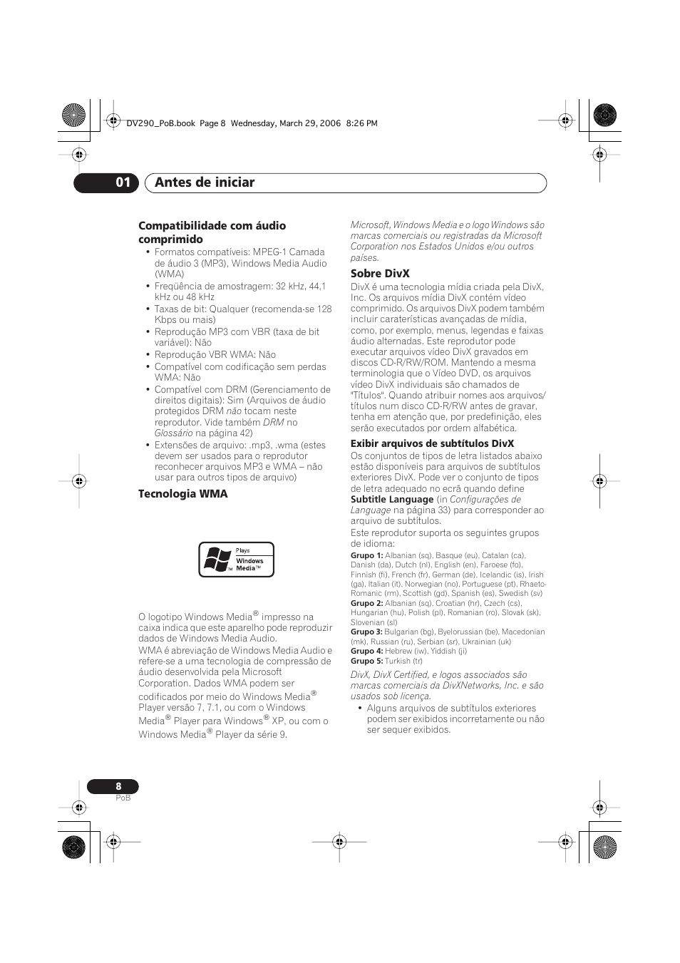 Antes de iniciar 01 | Pioneer DV-393-S User Manual | Page 50 / 87