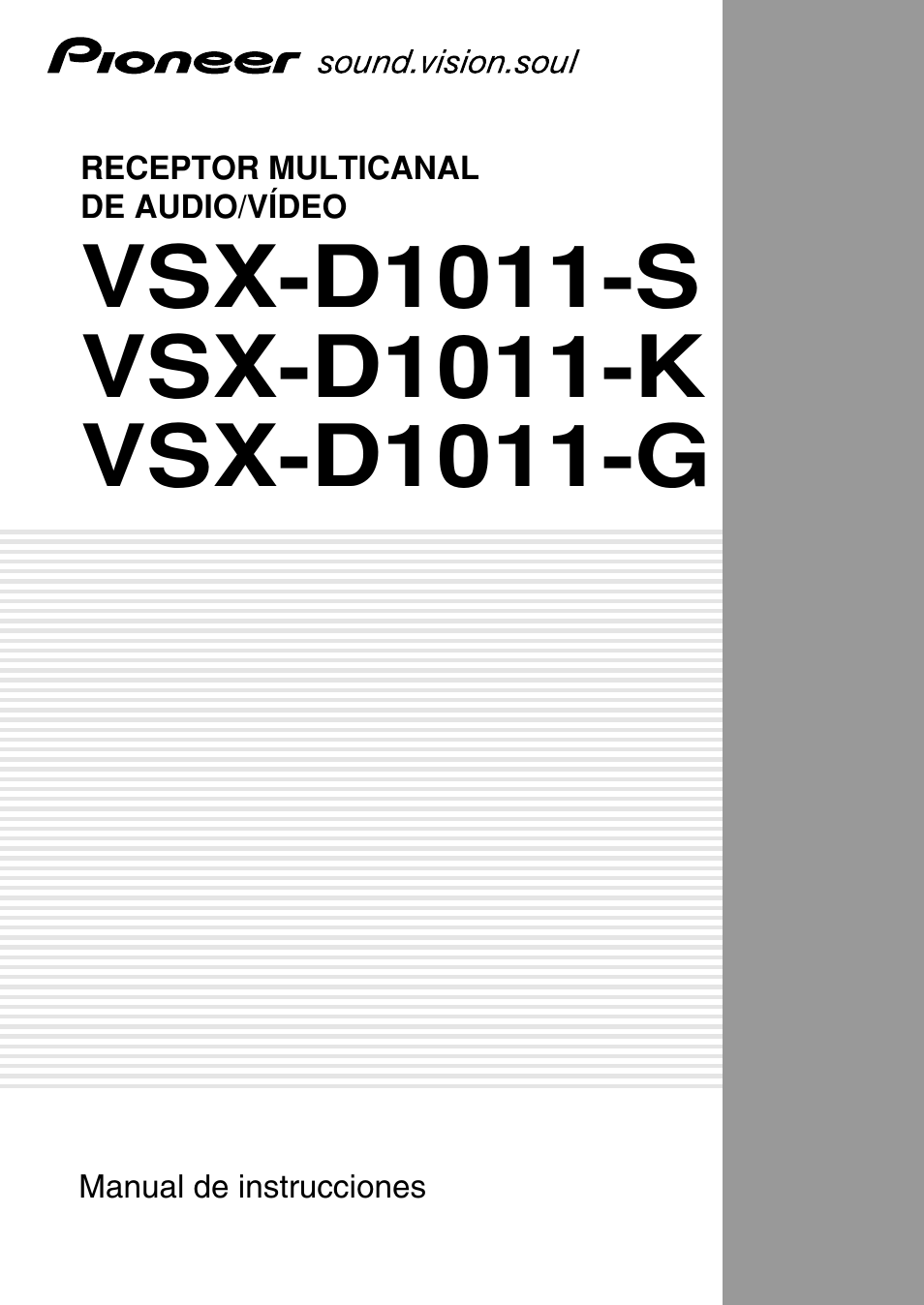 Pioneer VSX-D1011-S User Manual | 108 pages