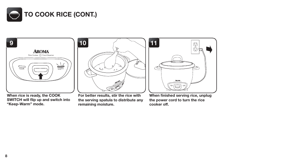 Aroma ARC-747-1NGR User Manual | Page 10 / 27