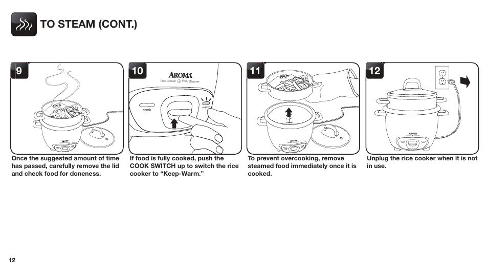Aroma ARC-747-1NGR User Manual | Page 14 / 27