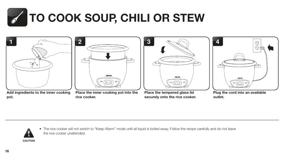 Rice cooker food steamer | Aroma ARC-747-1NGR User Manual | Page 18 / 27