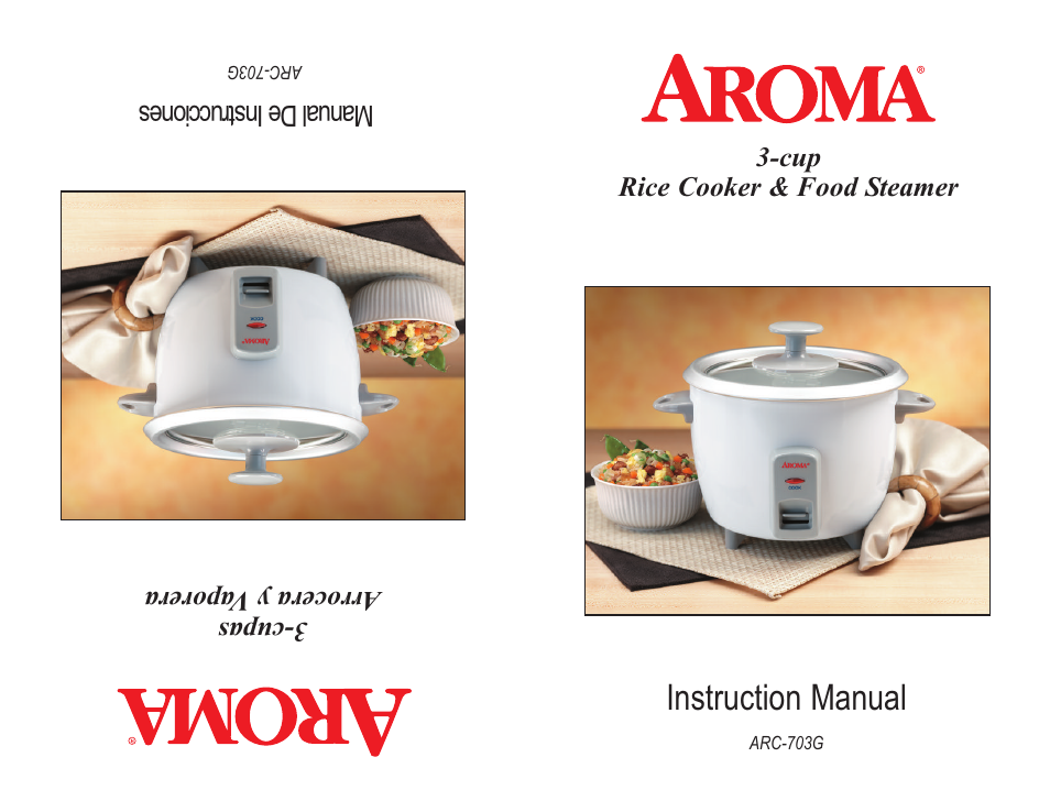 Aroma ARC-703-G User Manual | 12 pages