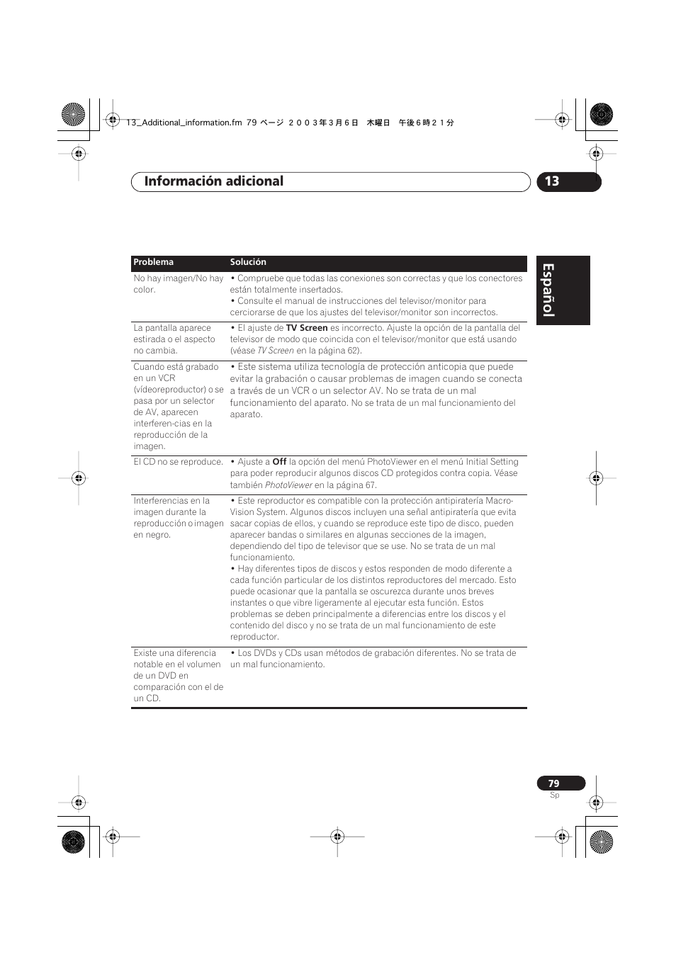 Información adicional 13 | Pioneer DCS-313 User Manual | Page 79 / 92