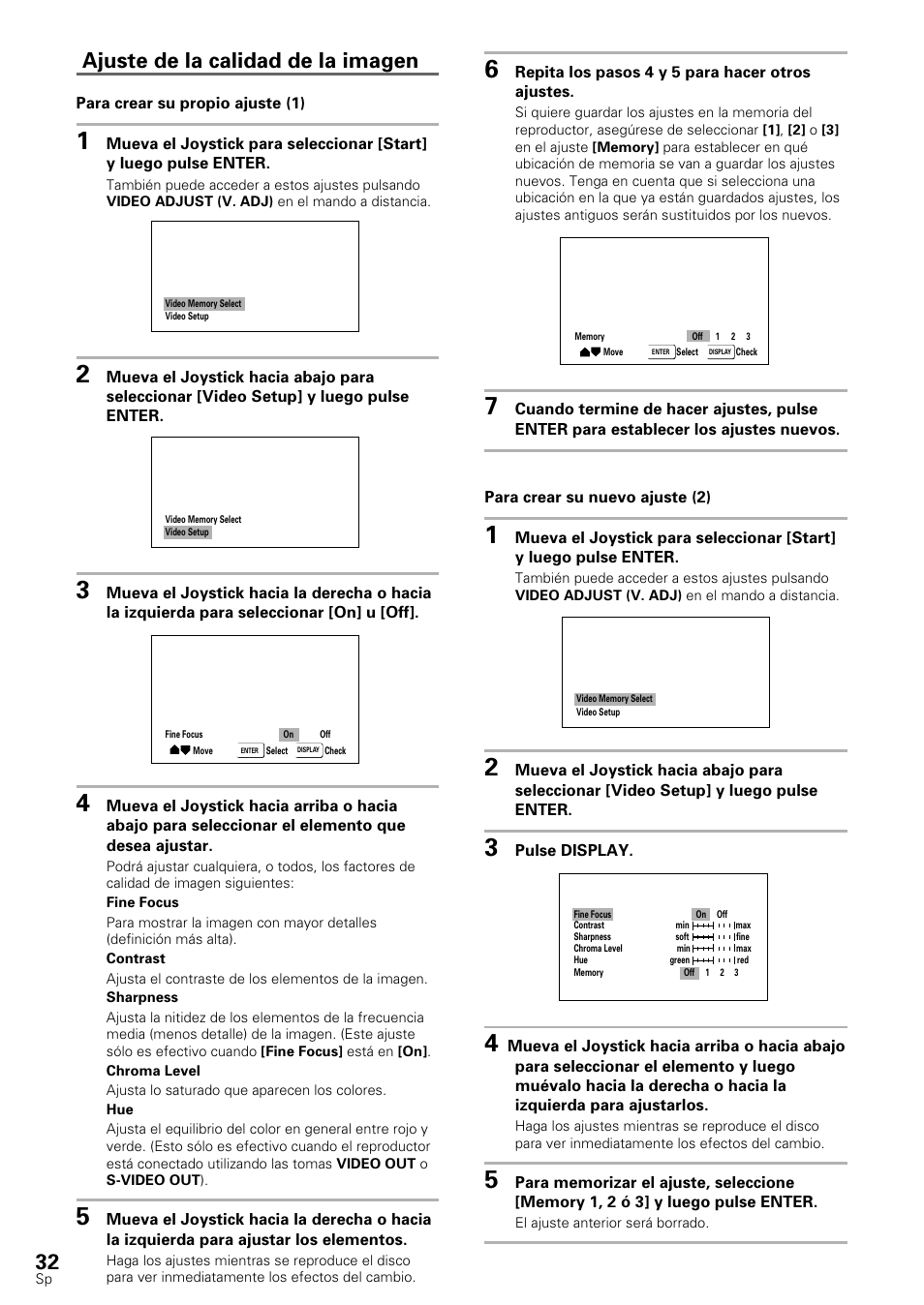 Ajuste de la calidad de la imagen | Pioneer DV-545 User Manual | Page 34 / 132