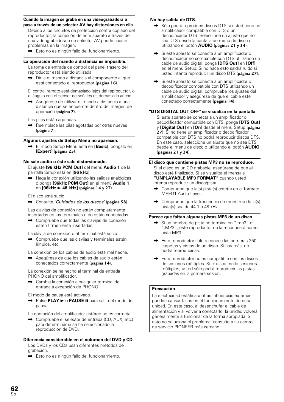 Pioneer DV-545 User Manual | Page 64 / 132