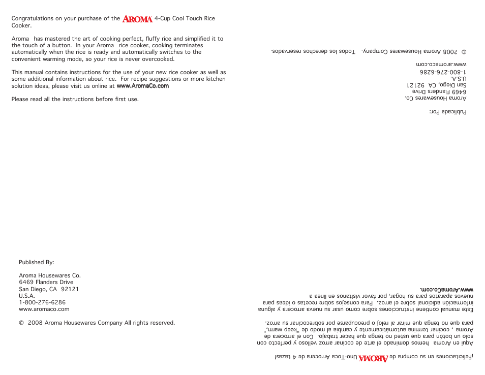 Aroma ARC-914SBB User Manual | Page 2 / 13