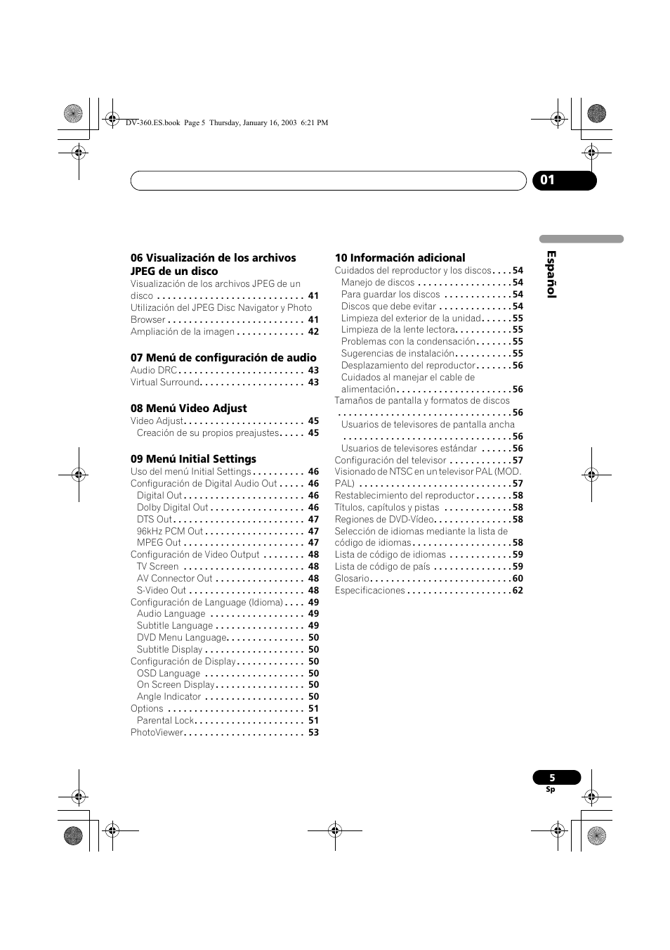 Pioneer DV-360-S User Manual | Page 5 / 128