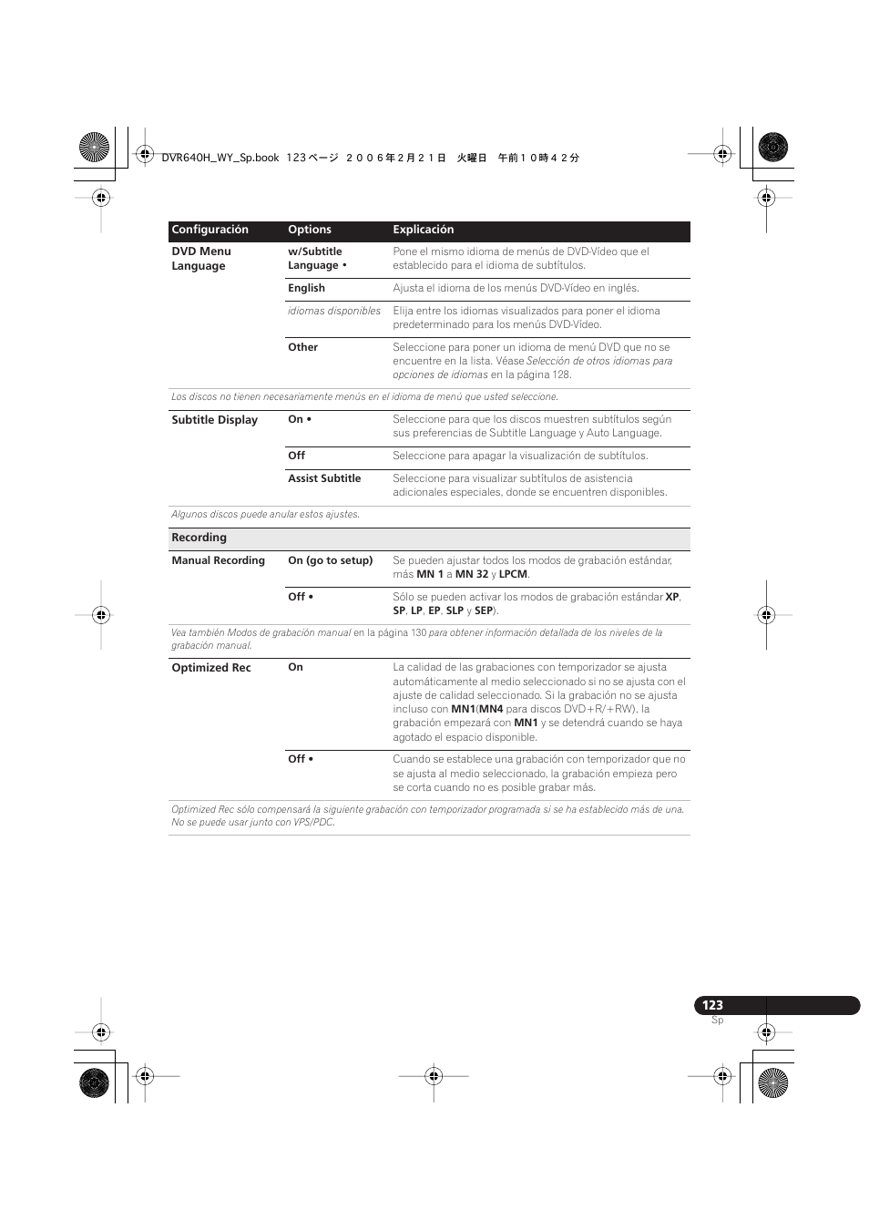 Pioneer DVR-540H-S User Manual | Page 123 / 144