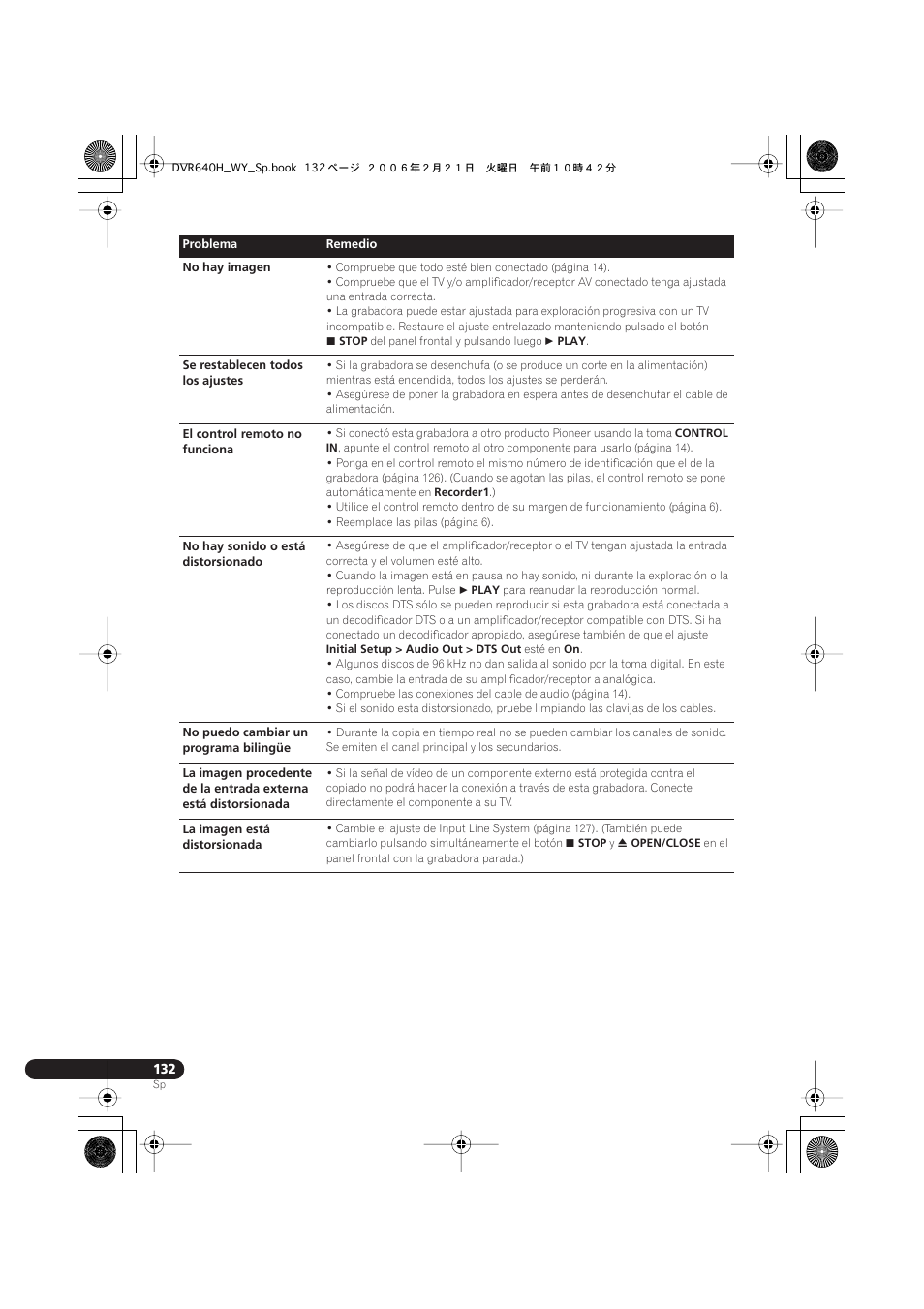 Pioneer DVR-540H-S User Manual | Page 132 / 144