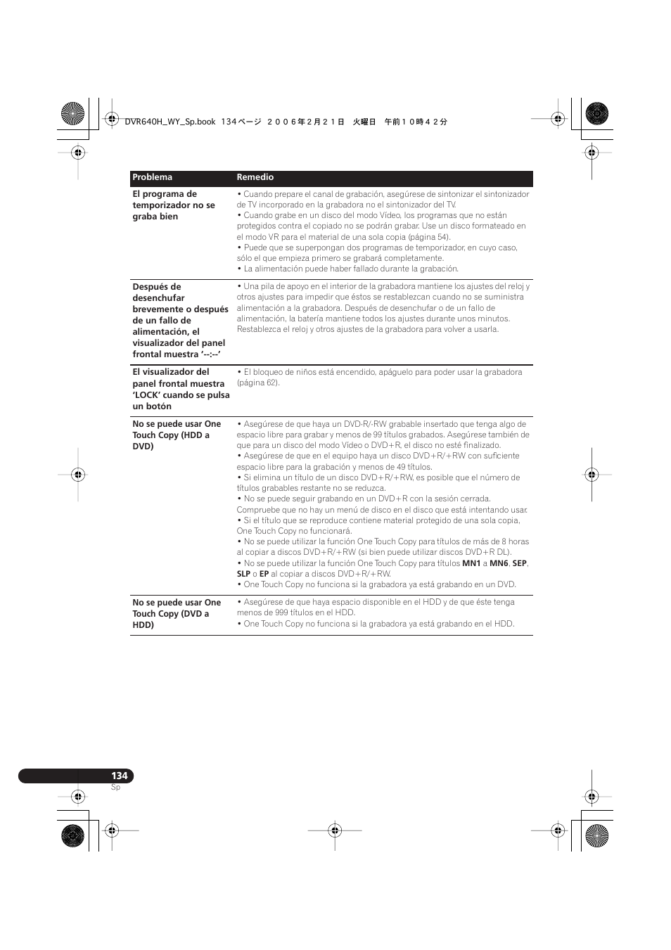 Pioneer DVR-540H-S User Manual | Page 134 / 144