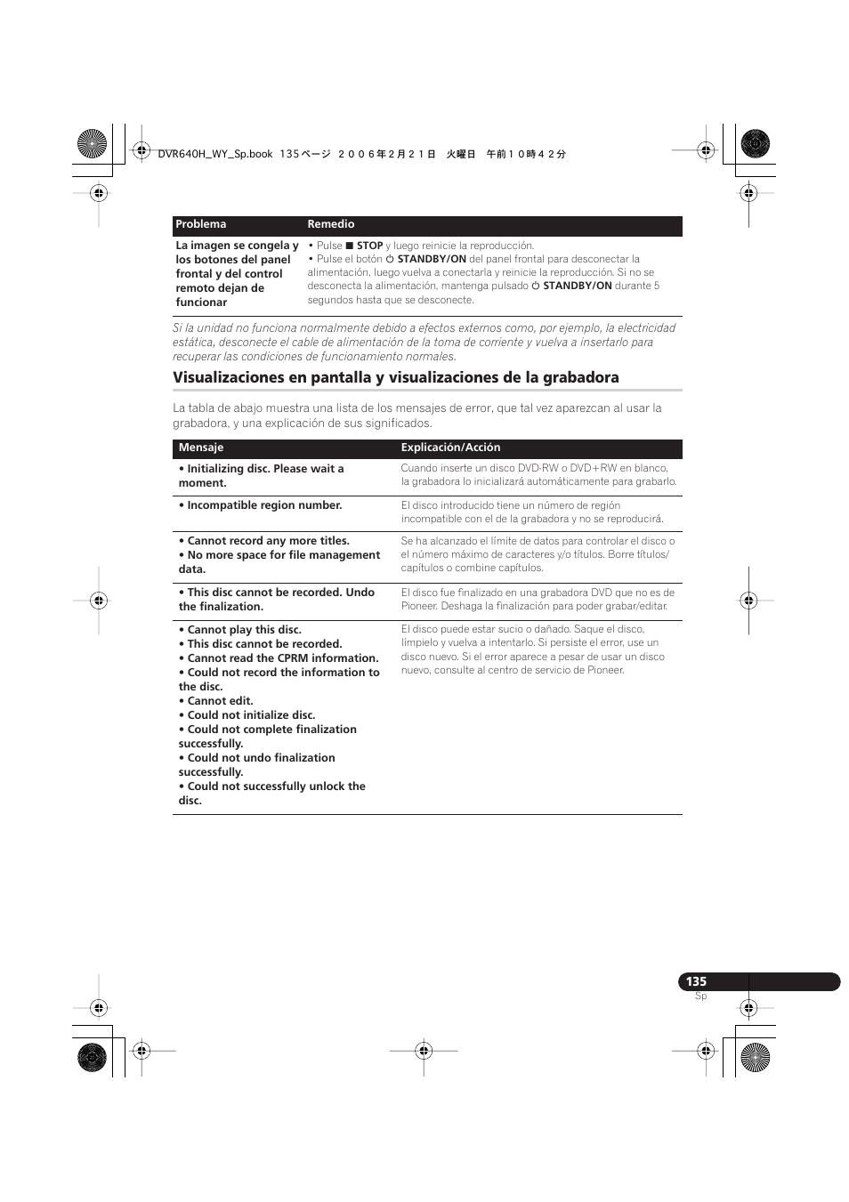 Pioneer DVR-540H-S User Manual | Page 135 / 144