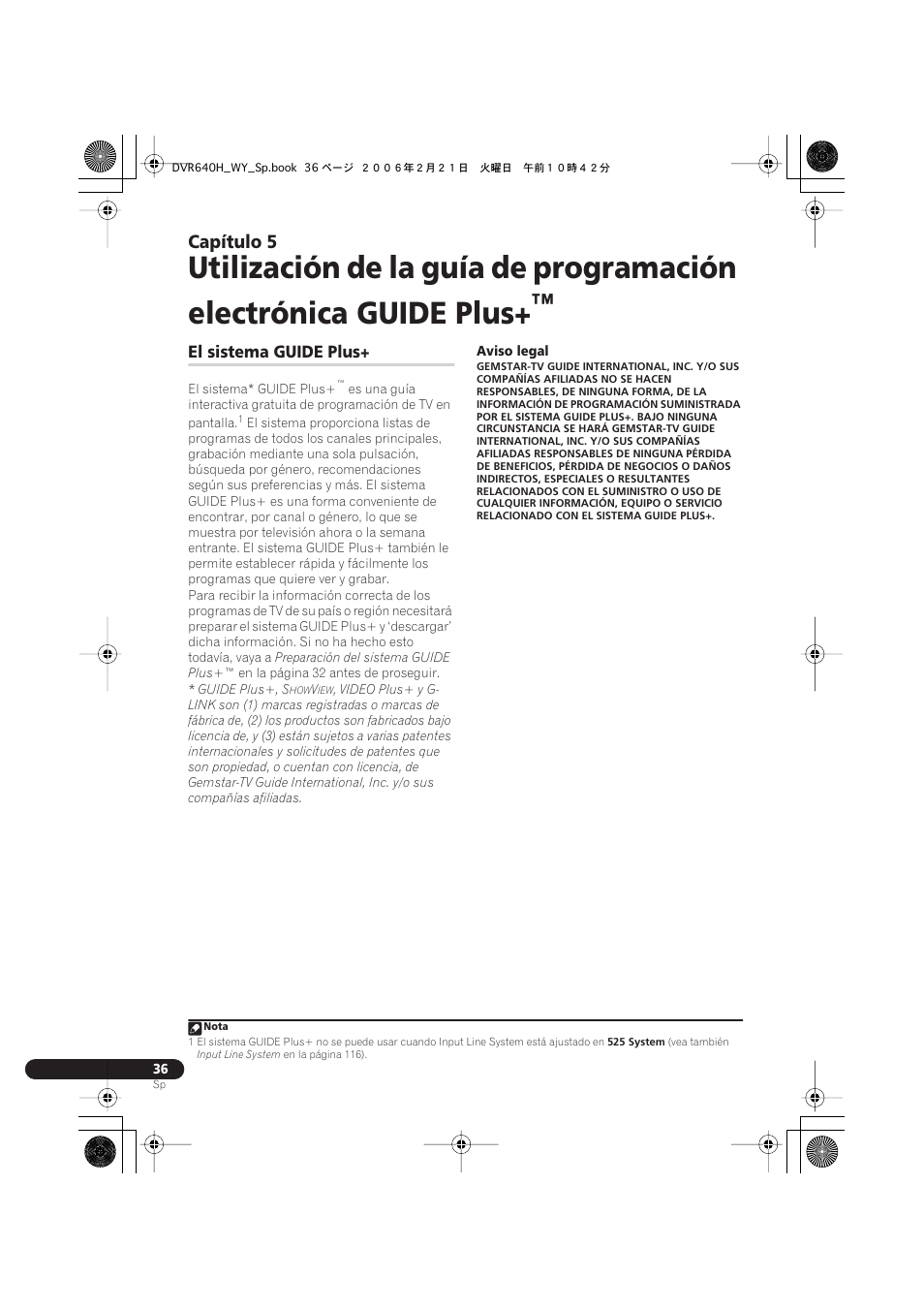 El sistema guide plus, Capítulo 5 | Pioneer DVR-540H-S User Manual | Page 36 / 144