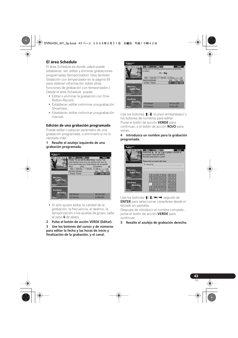 Pioneer DVR-540H-S User Manual | Page 43 / 144