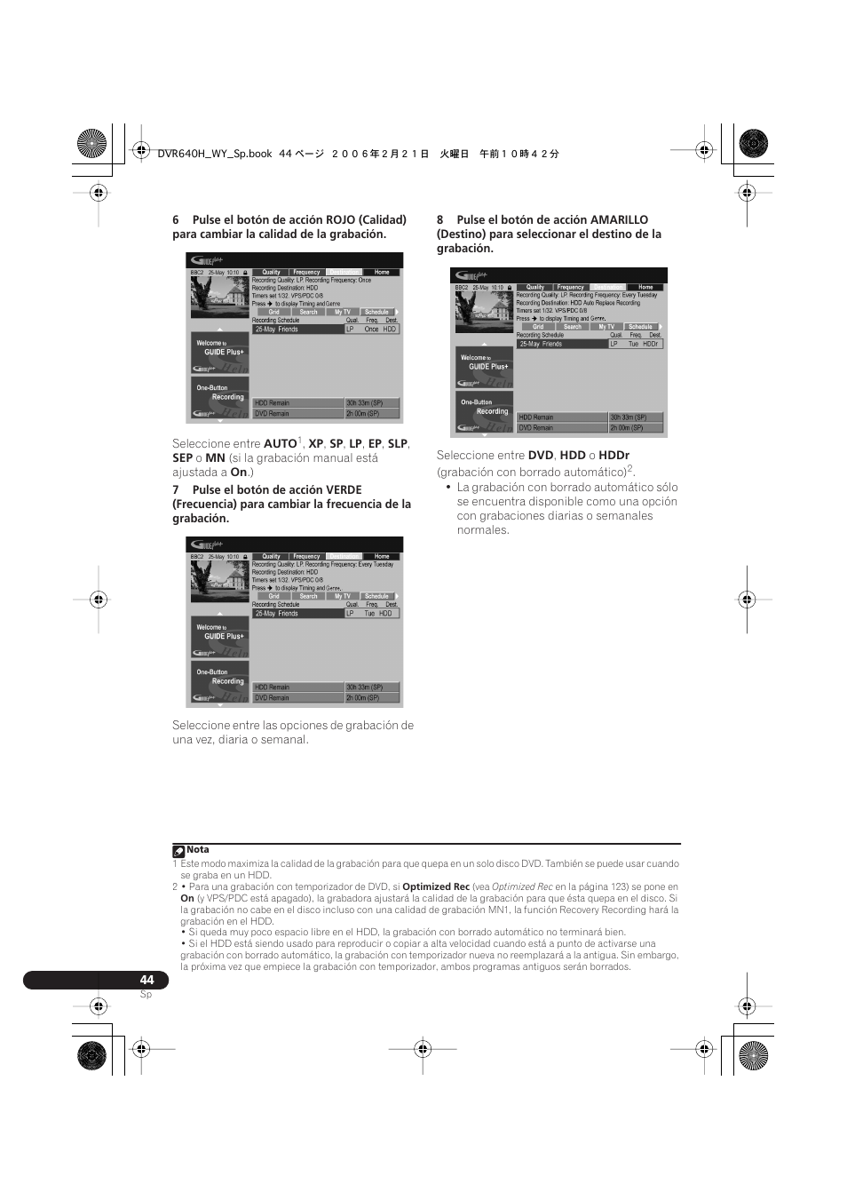 Pioneer DVR-540H-S User Manual | Page 44 / 144