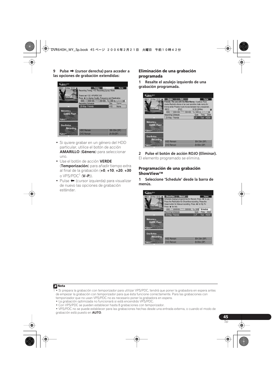 Pioneer DVR-540H-S User Manual | Page 45 / 144