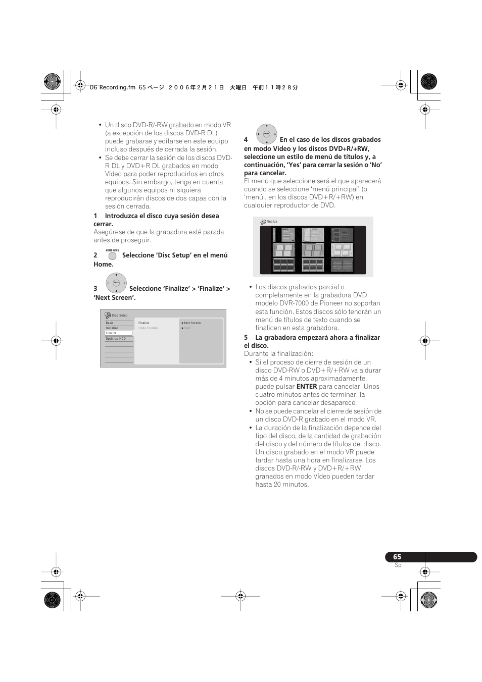 Pioneer DVR-540H-S User Manual | Page 65 / 144