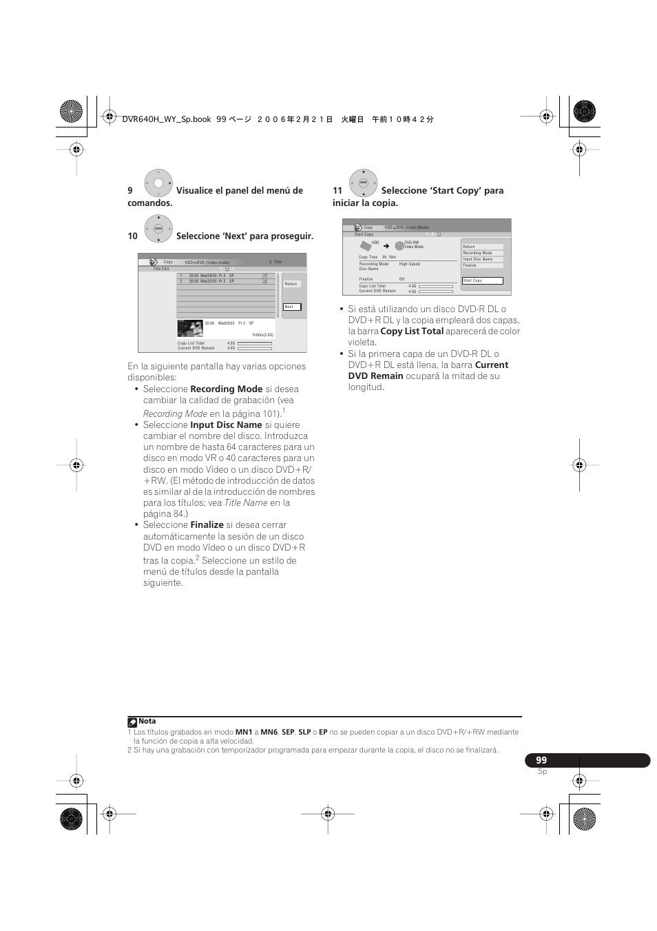 Pioneer DVR-540H-S User Manual | Page 99 / 144