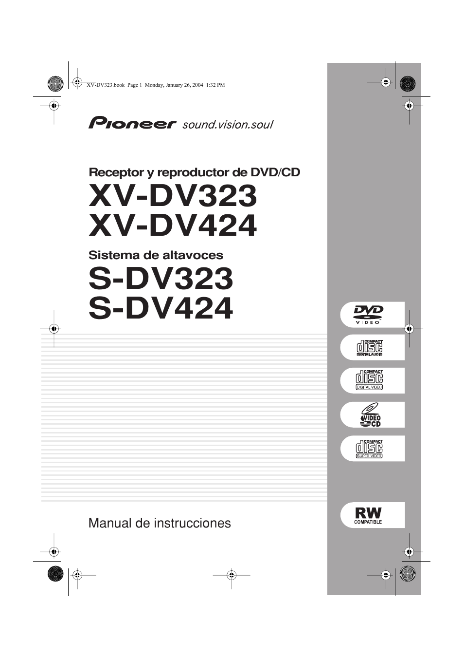 Pioneer DCS-424 User Manual | 74 pages