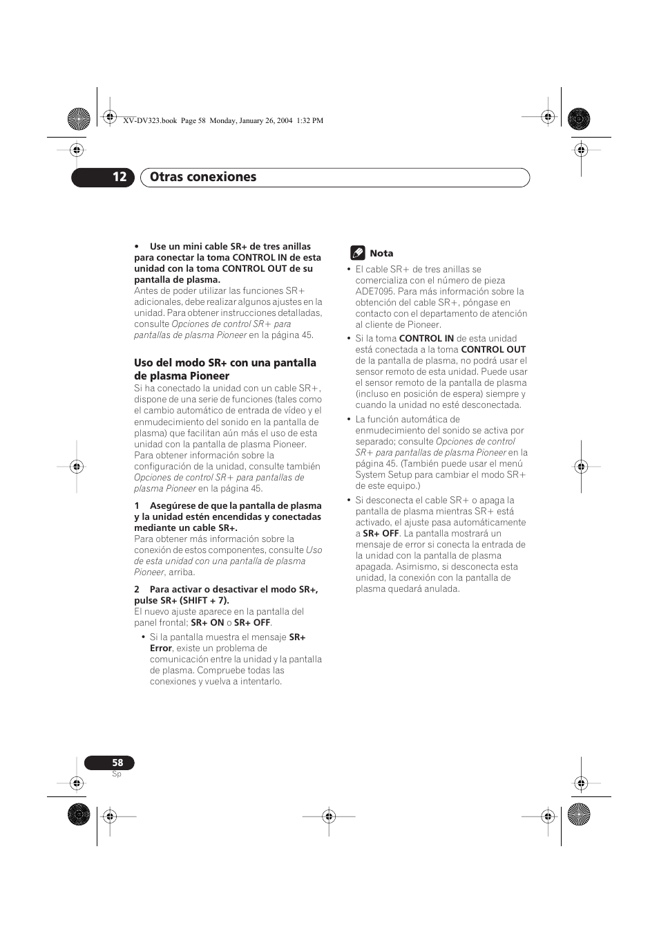 Otras conexiones 12 | Pioneer DCS-424 User Manual | Page 58 / 74