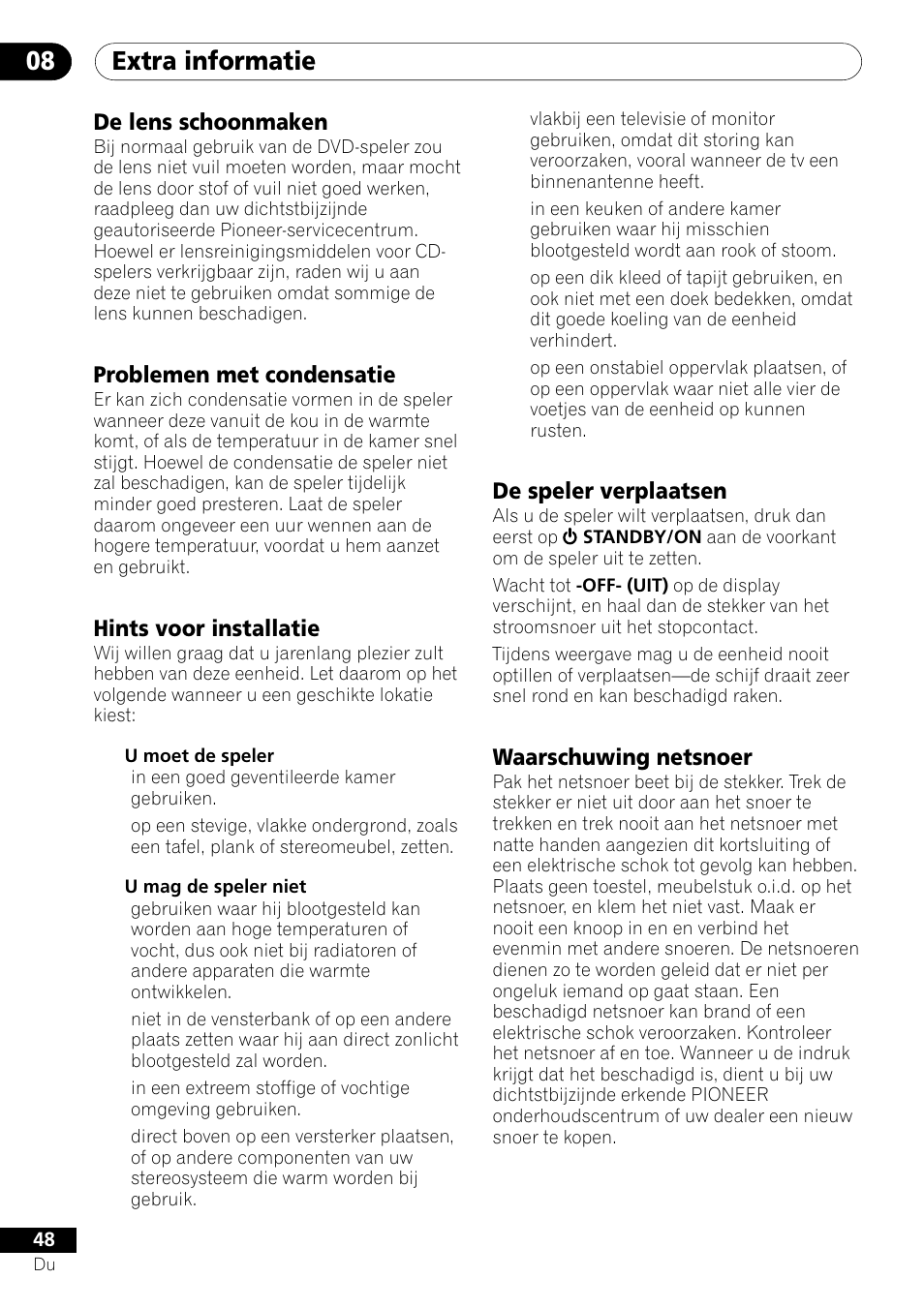 Extra informatie 08 | Pioneer DV-454-S User Manual | Page 102 / 108