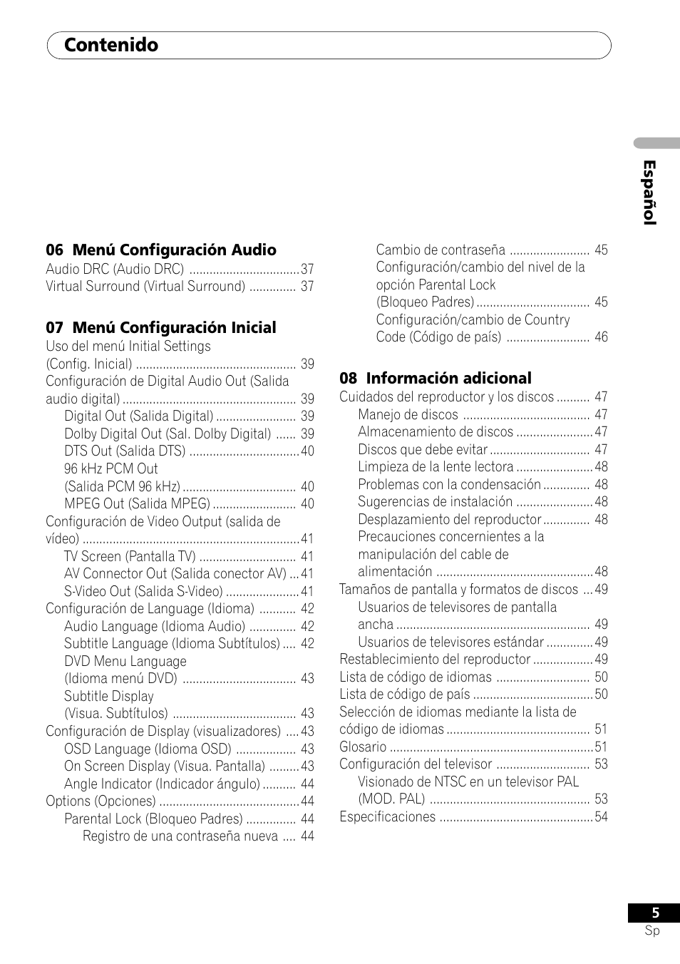 Pioneer DV-454-S User Manual | Page 5 / 108
