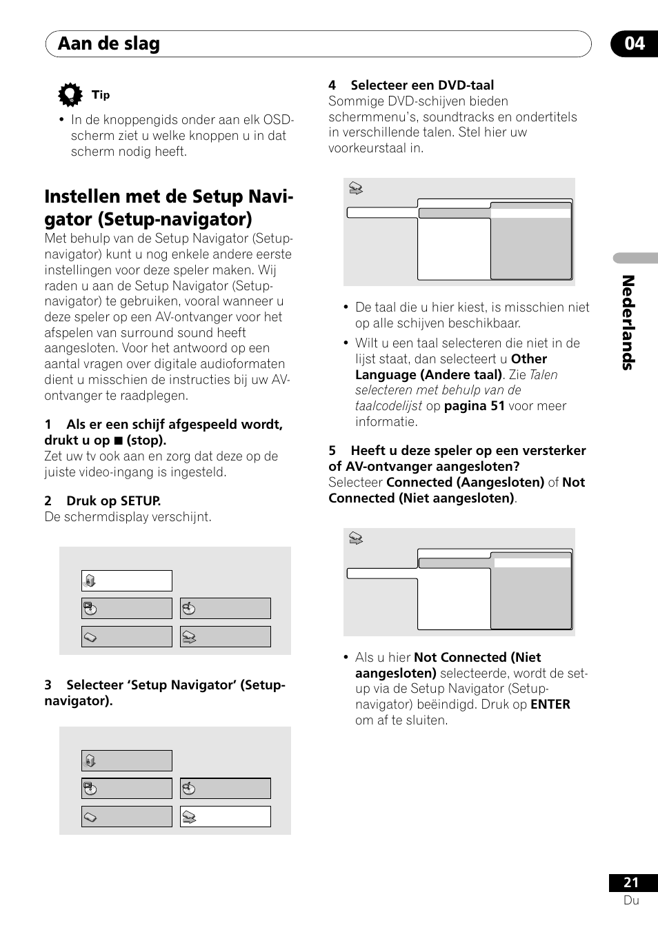 Aan de slag 04, Nederlands | Pioneer DV-454-S User Manual | Page 75 / 108